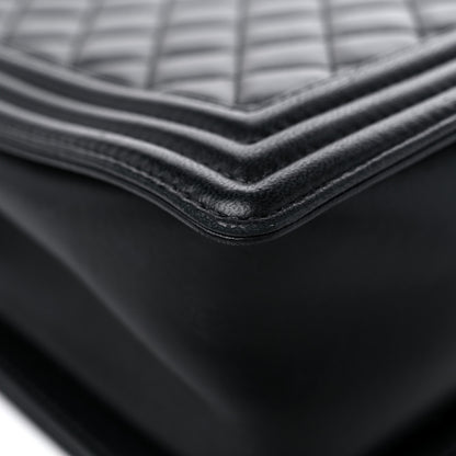 Chanel Lambskin Quilted Large Boy Flap Black 11 of 12