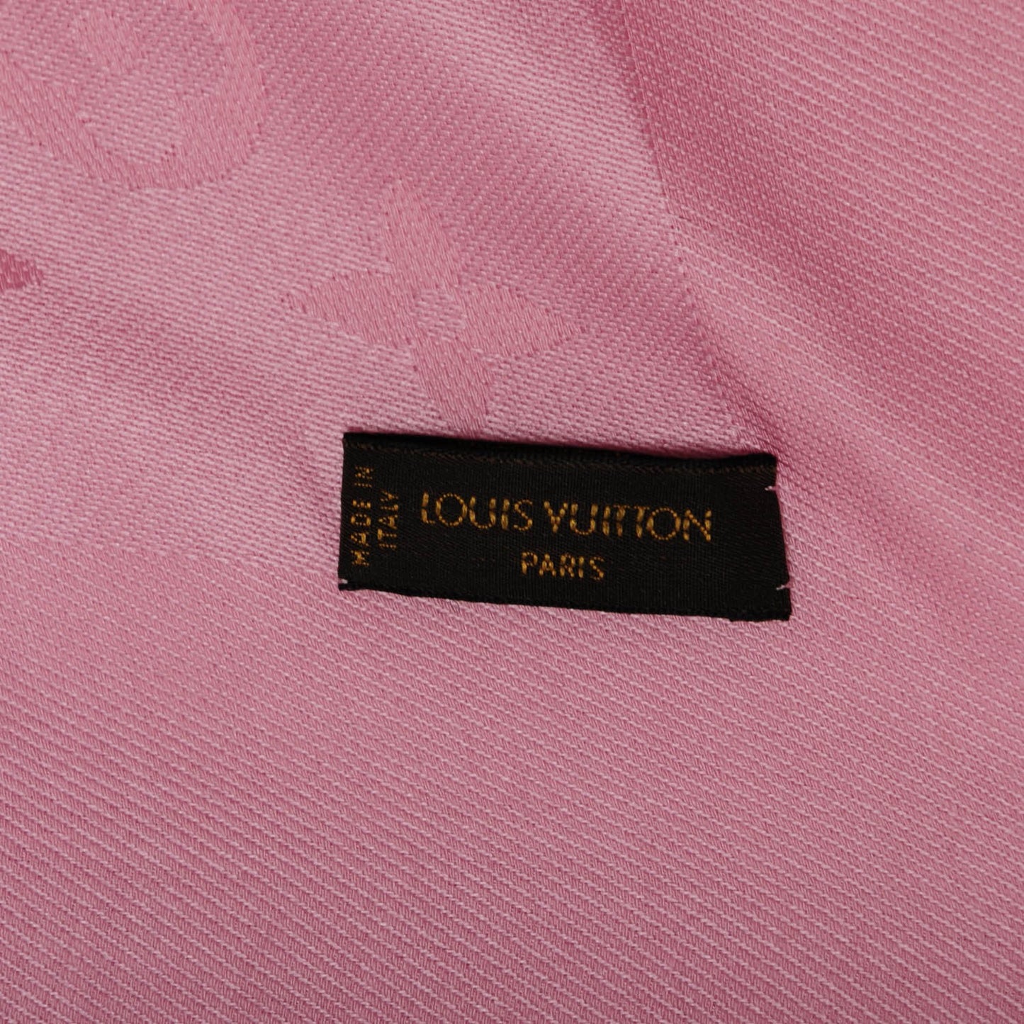 Silk Wool Monogram Shawl Pink
