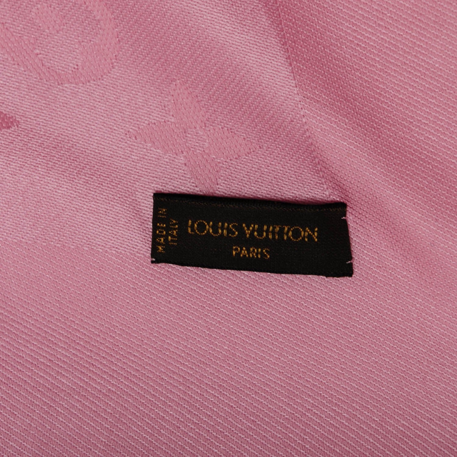 Louis Vuitton Silk Wool Monogram Shawl Pink 9 of 10
