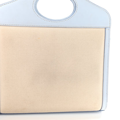 Burberry Canvas Smooth Calfskin Two Tone Mini Pocket Bag Natural Pale Blue 11 of 11