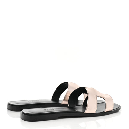 Hermes Metallic Nappa Oran Sandals 39 Or Vieilli 4 of 8