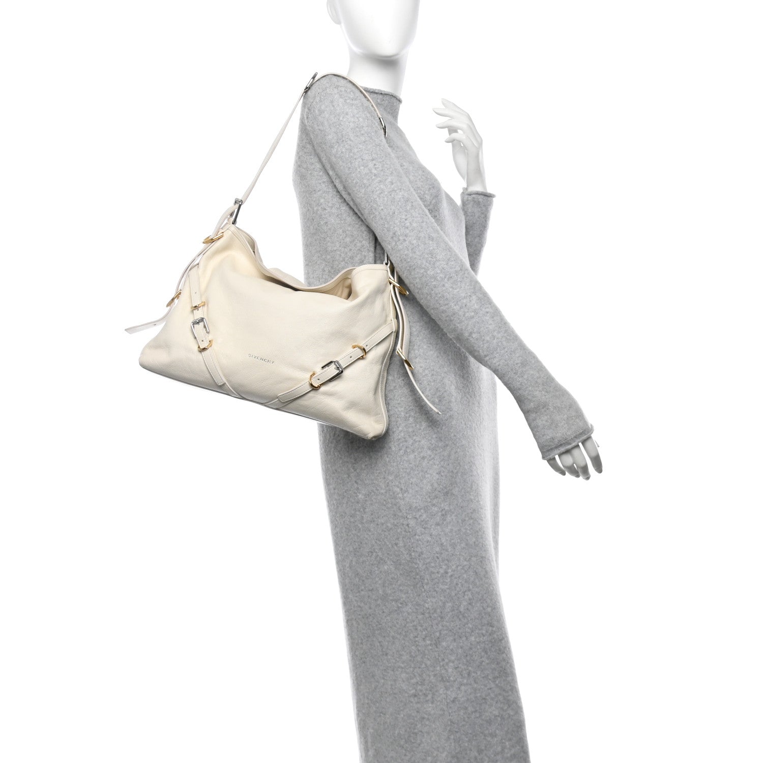 Givenchy Calfskin Medium Voyou Bag Natural Beige 2 of 11