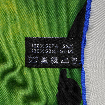 Chanel Silk Camellia Watercolor Flower Scarf 5 of 5