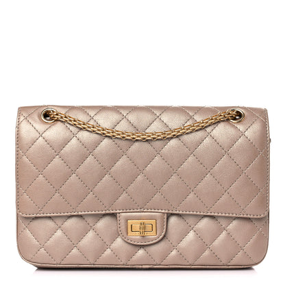 Chanel Metallic Calfskin Quilted 2.55 Reissue 226 Flap Dark Gold 1 of 10