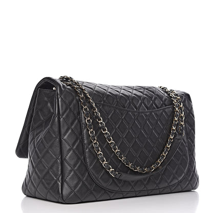Chanel Calfskin Quilted XXL Travel Flap Bag Black 3 of 10