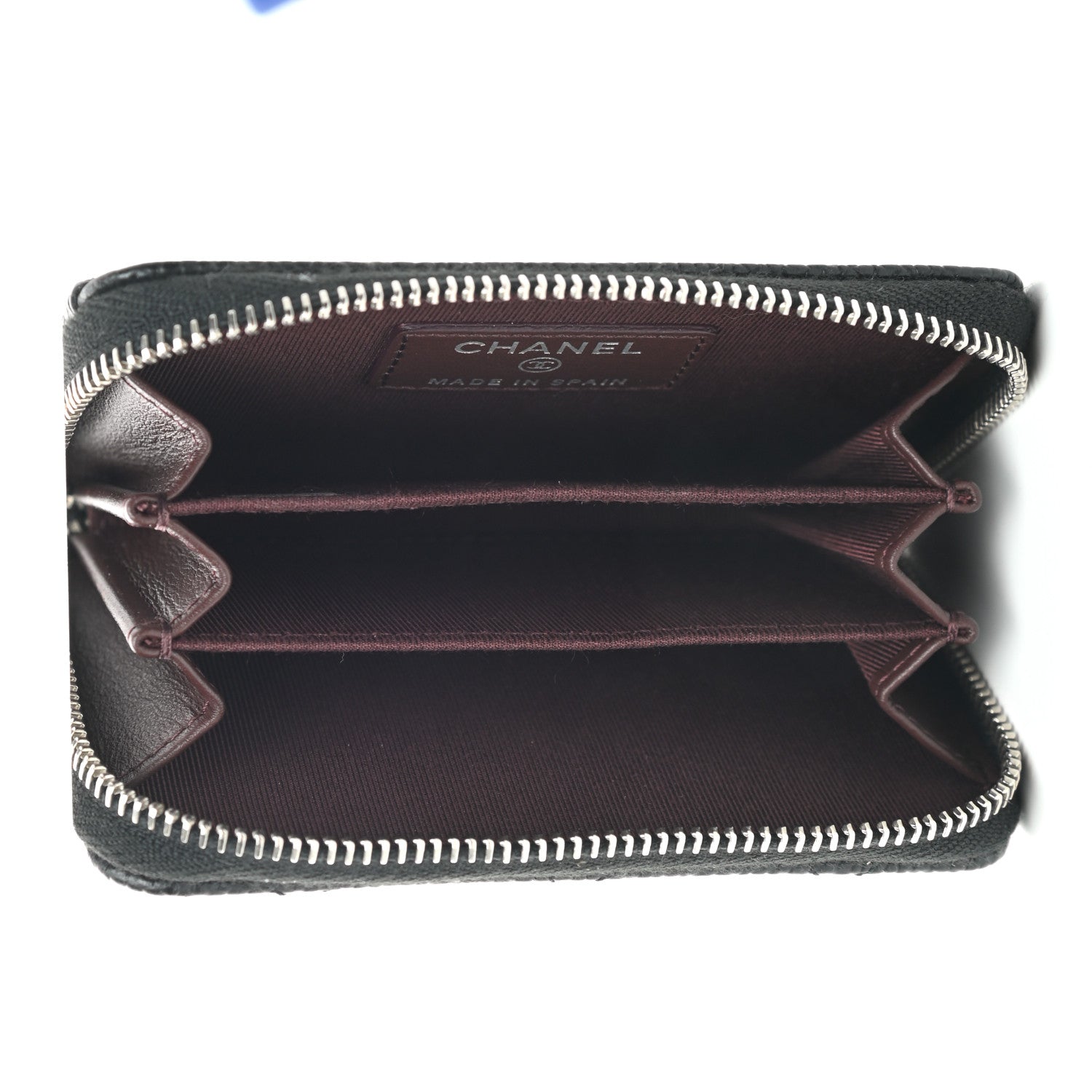 Chanel Caviar Quilted Zip Coin Purse Black 5 of 7