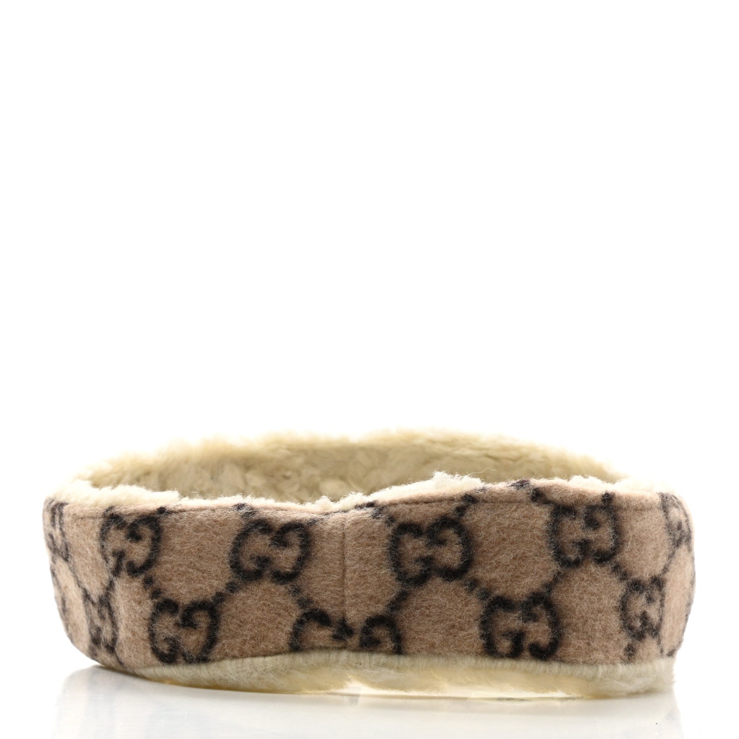 Gucci Covered Wool GG Monogram Visor Beige Ebony 6 of 12