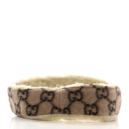 Gucci Covered Wool GG Monogram Visor Beige Ebony 6 of 12