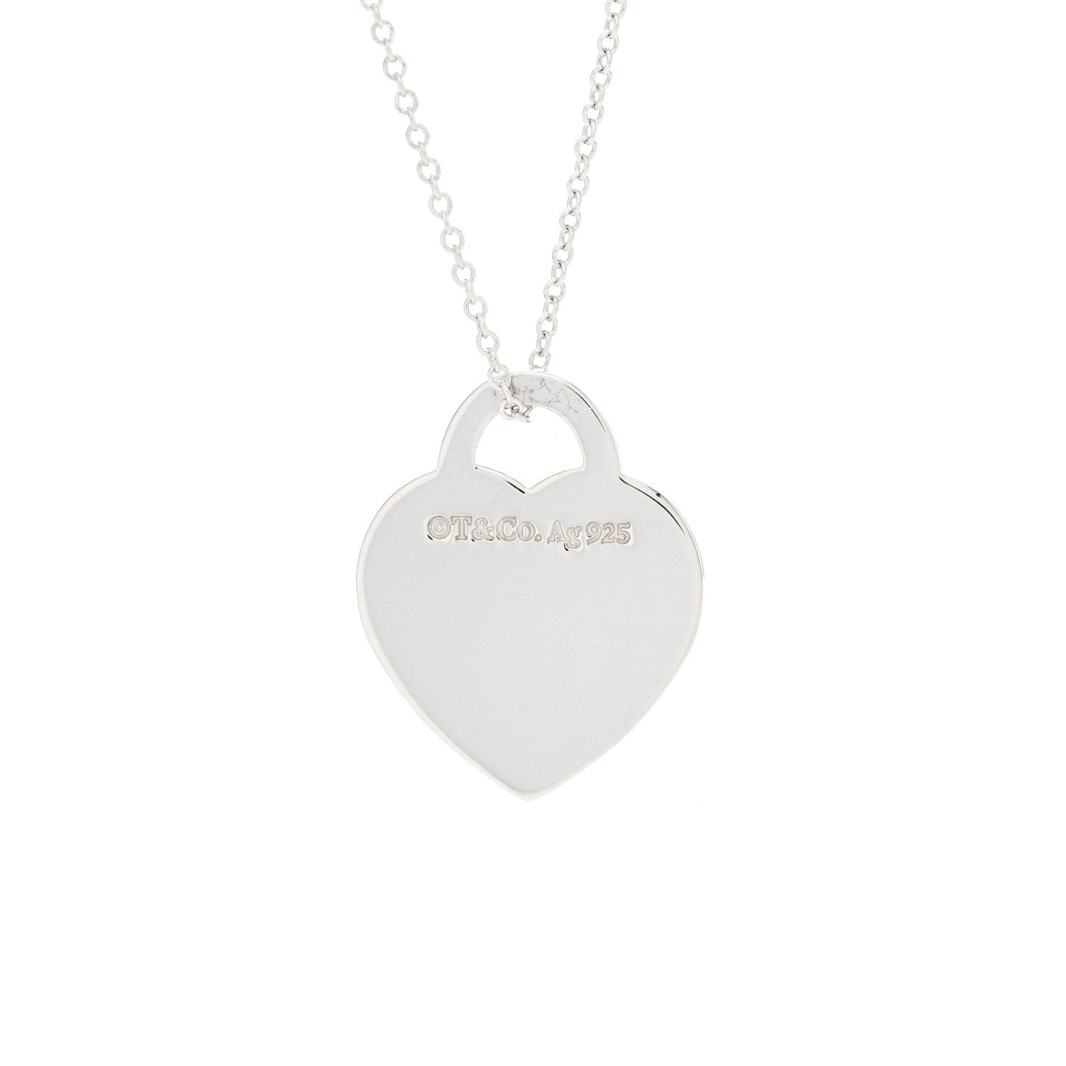 Tiffany Sterling Silver Small Return to Tiffany Heart Pendant Necklace 3 of 6