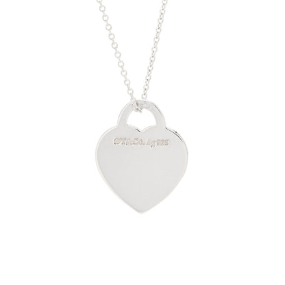 Tiffany Sterling Silver Small Return to Tiffany Heart Pendant Necklace 3 of 6