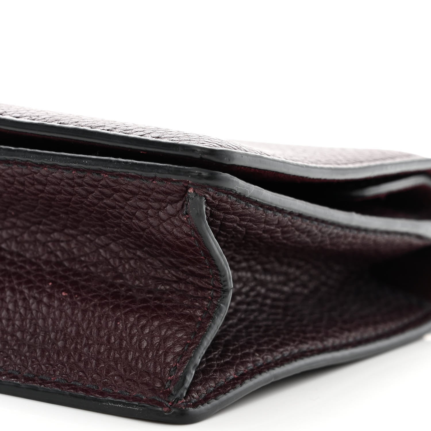 Christian Dior Grained Calfskin D-Bee Crossbody Burgundy 11 of 11