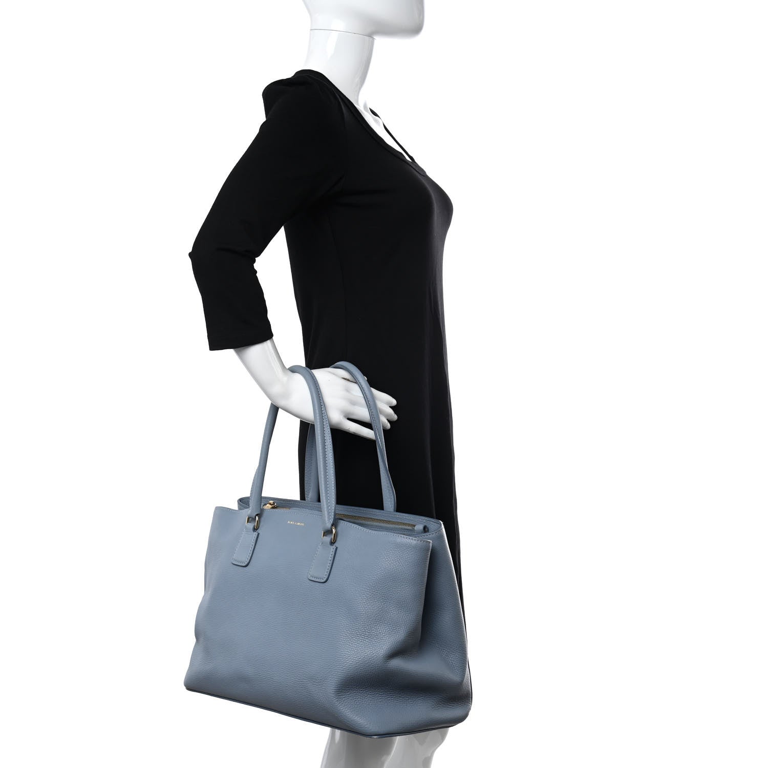 Dolce & Gabbana Textured Calfskin Clara Tote Light Blue 2 of 11