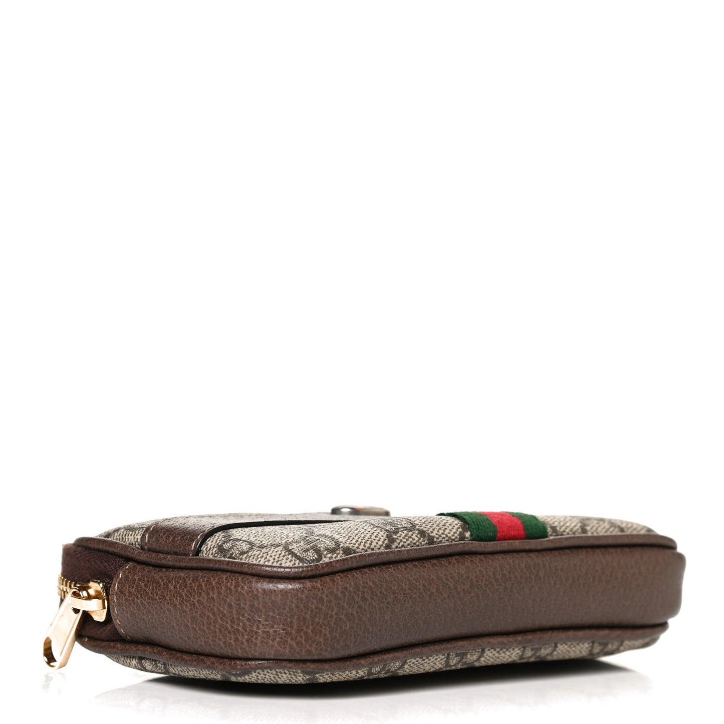 GG Supreme Monogram Web Ophidia Belted iPhone Case 85 34 Dark Brown