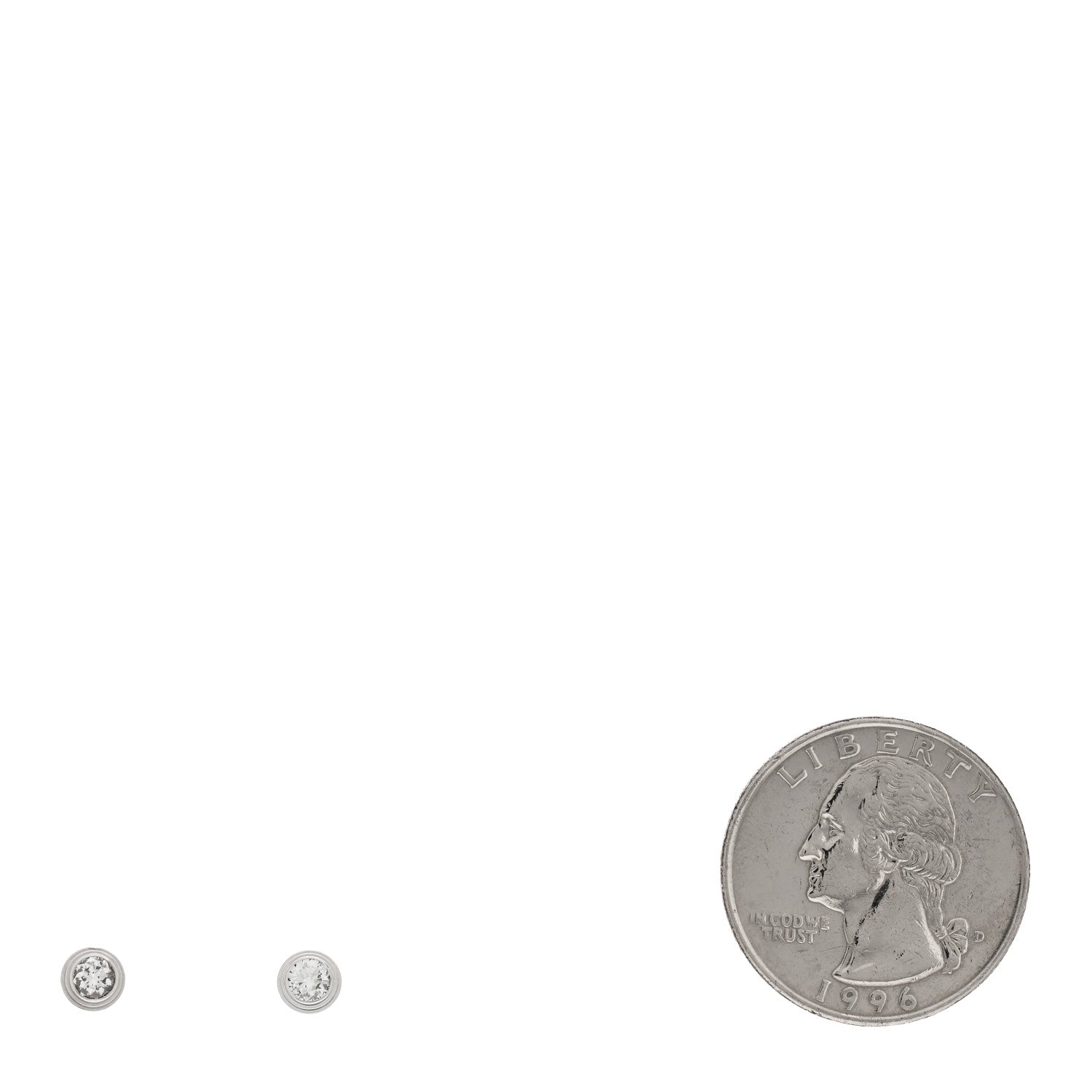 Cartier 18K White Gold Diamond MM D'Amour Earrings 2 of 5