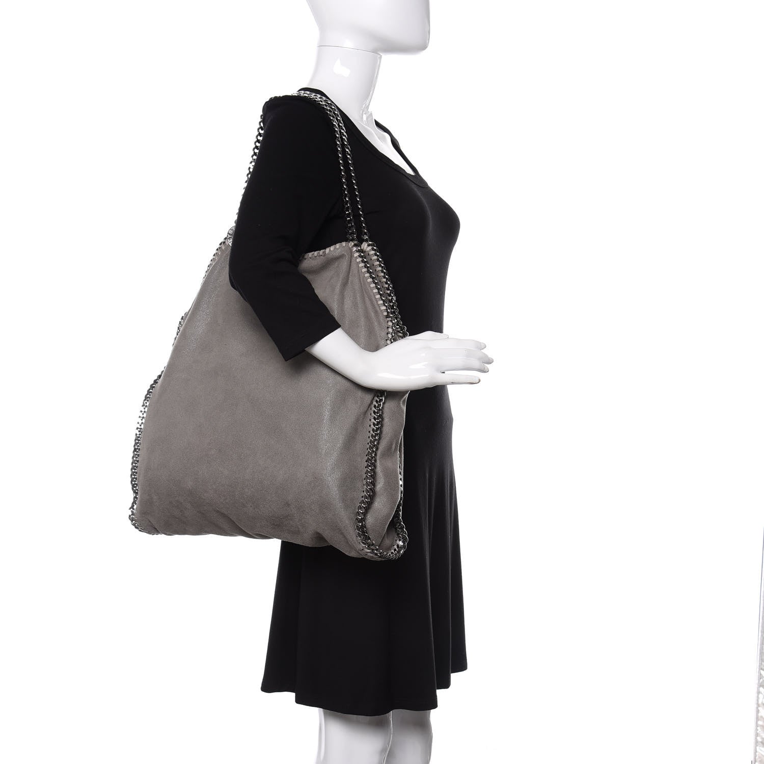Stella McCartney Shaggy Deer Big Falabella Tote Grey 2 of 13