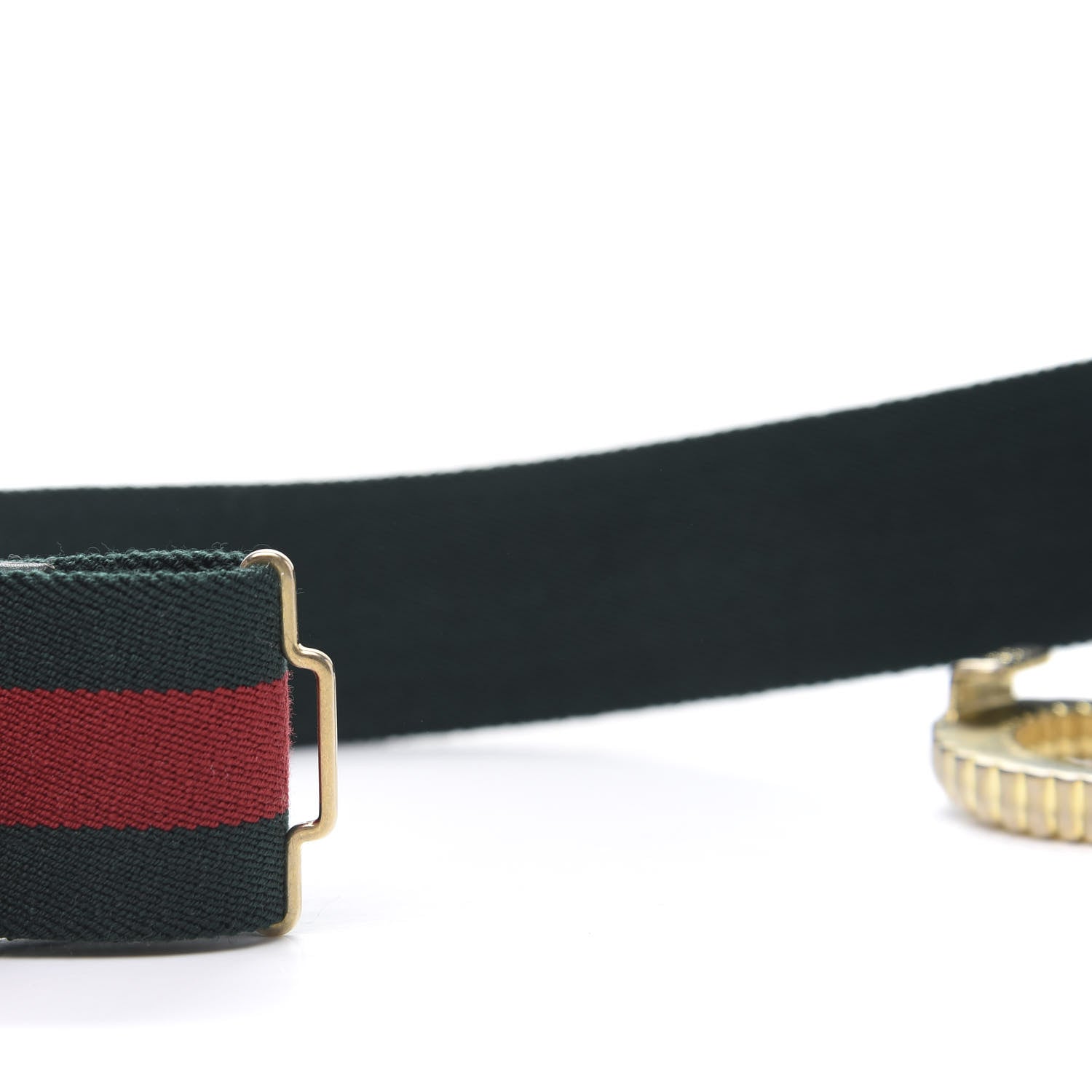 Gucci Canvas Torchon Double G Web Belt 70 28 Verde 4 of 5
