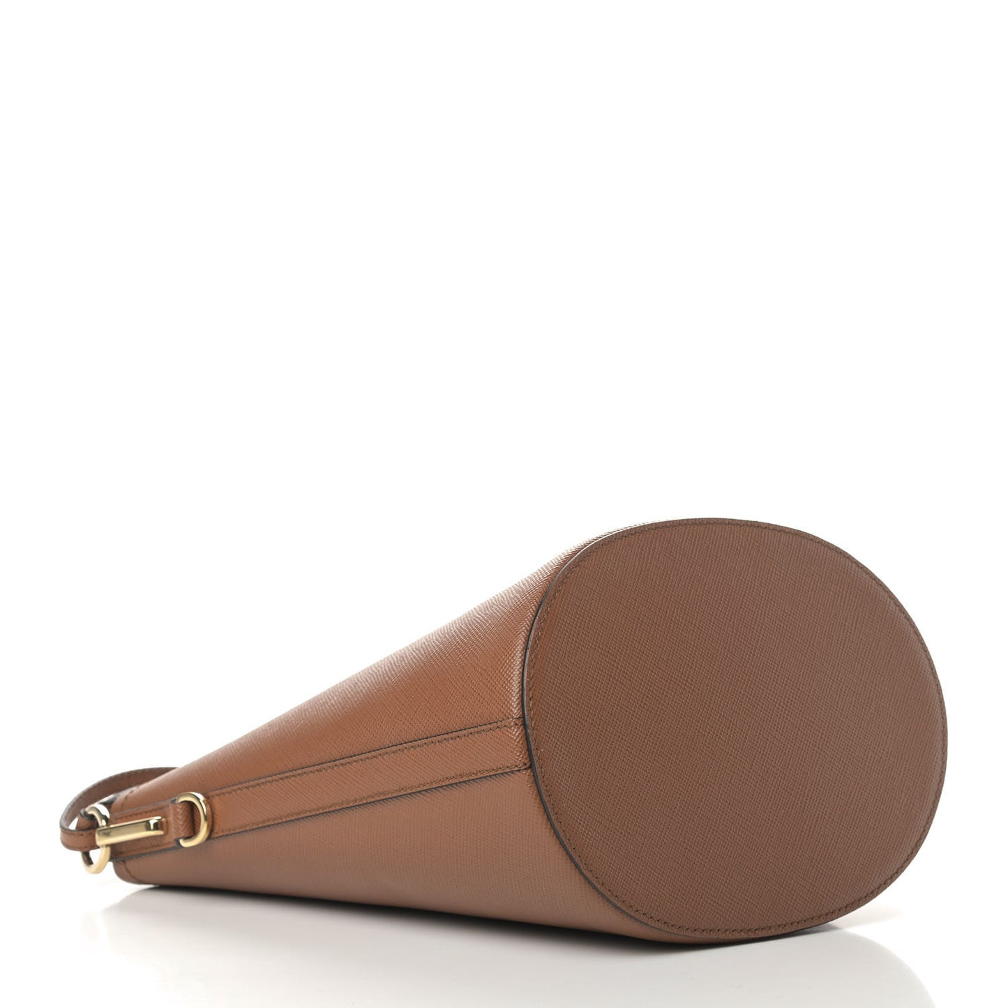 Saffiano Bucket Bag Cognac Black