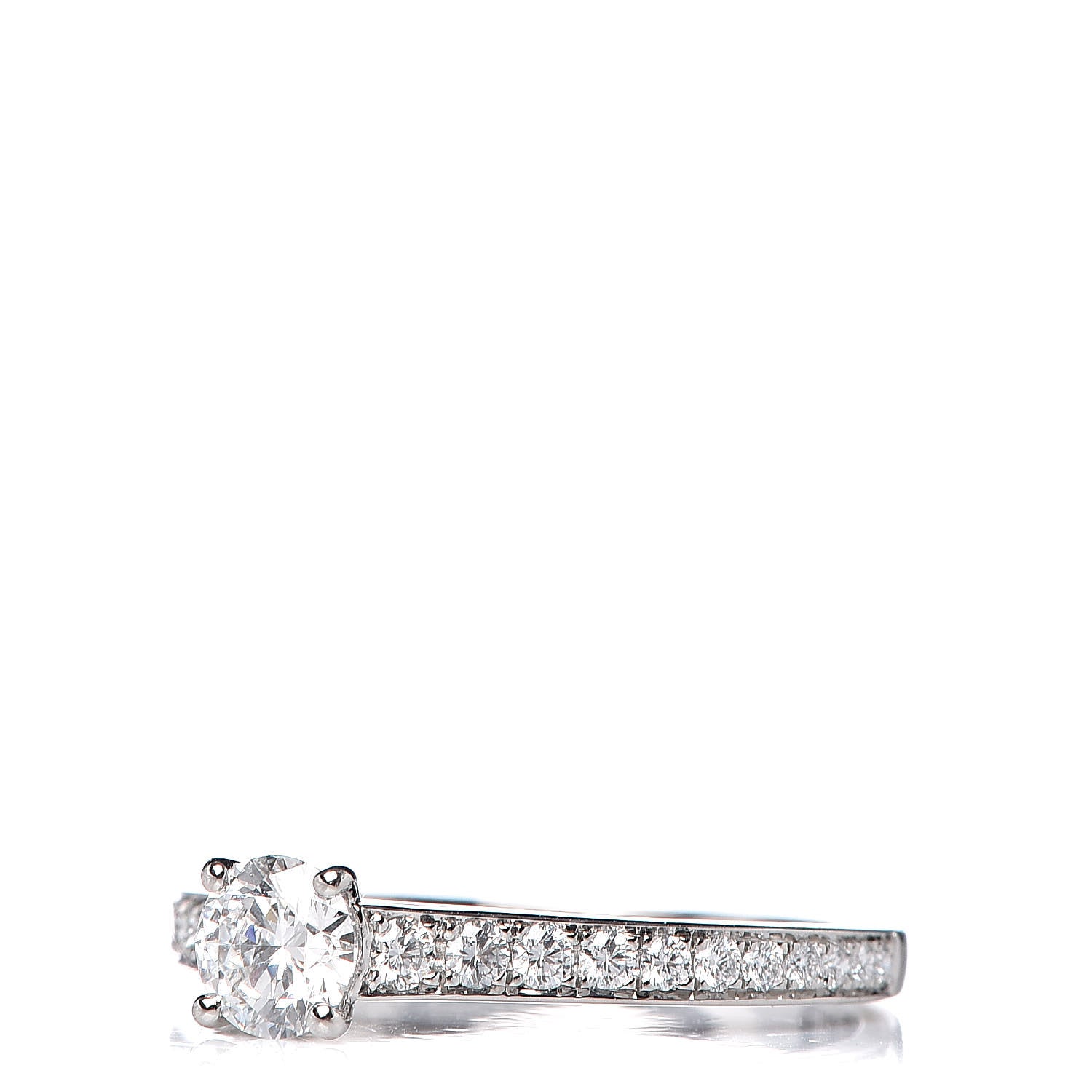 Van Cleef & Arpels Platinum Diamond .32ct Romance Solitaire Ring 49 4.75 3 of 6