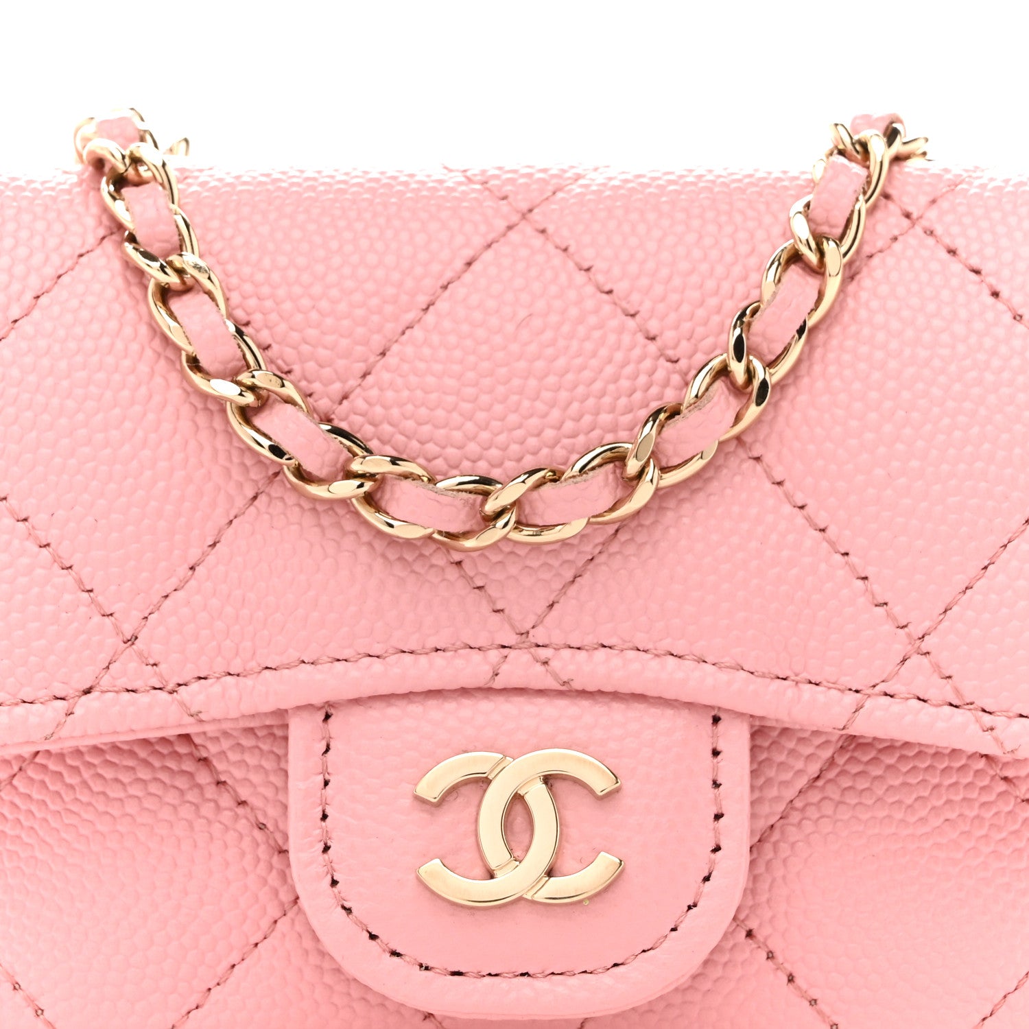 Chanel Caviar Quilted Mini Chain Belt Bag Light Pink 9 of 12