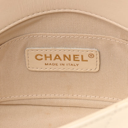Chanel Calfskin Quilted Mini Crystal Pearls Rectangular Flap White 6 of 12