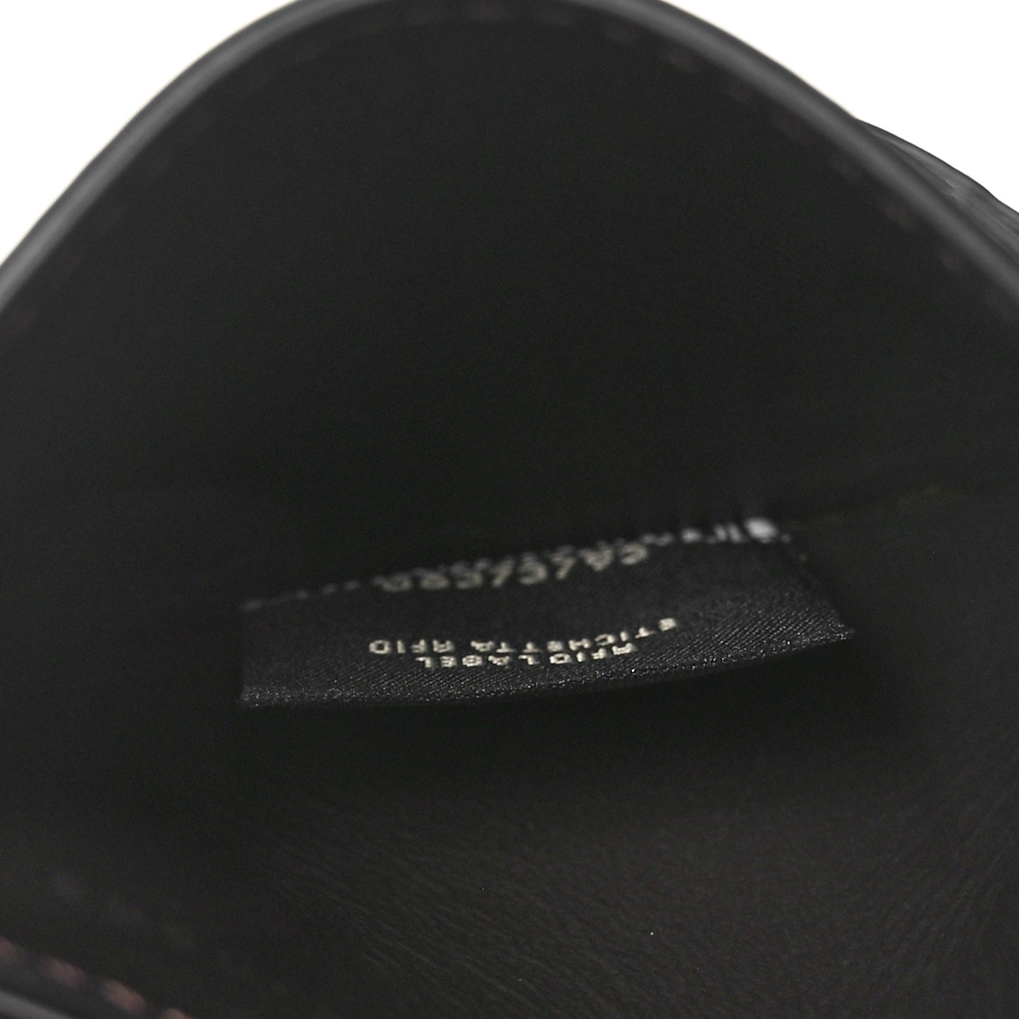Vitello Ceylon Bi-Color FF 1974 Embossed FF Diamonds Card Holder Maya Black
