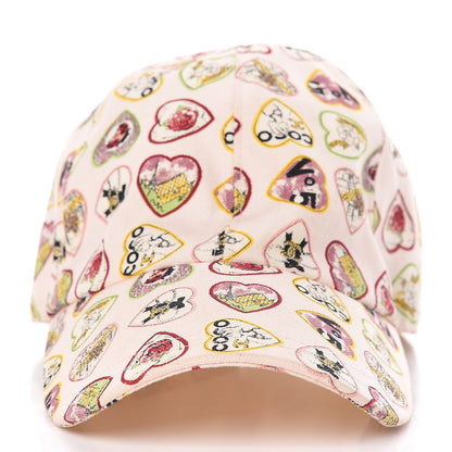Chanel Canvas Coco Hearts Cap Hat M Pink 3 of 7