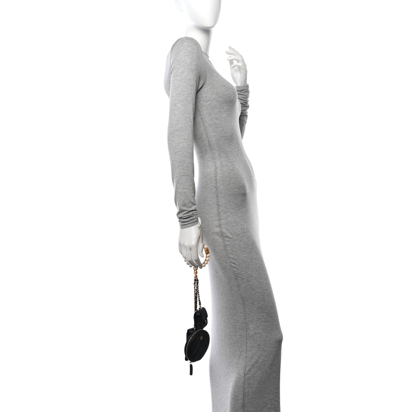 Pearl Lambskin Pearl Crown CC Wristlet Multi Pouches Black
