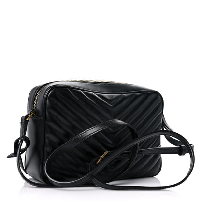 Saint Laurent Calfskin Matelasse Monogram Lou Camera Bag Black 3 of 12