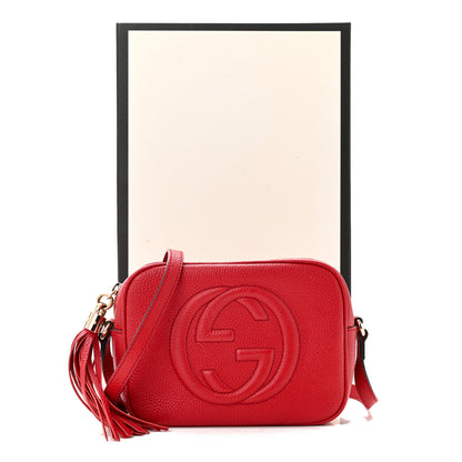 Gucci Pebbled Calfskin Small Soho Disco Bag Vibrant Red 14 of 14