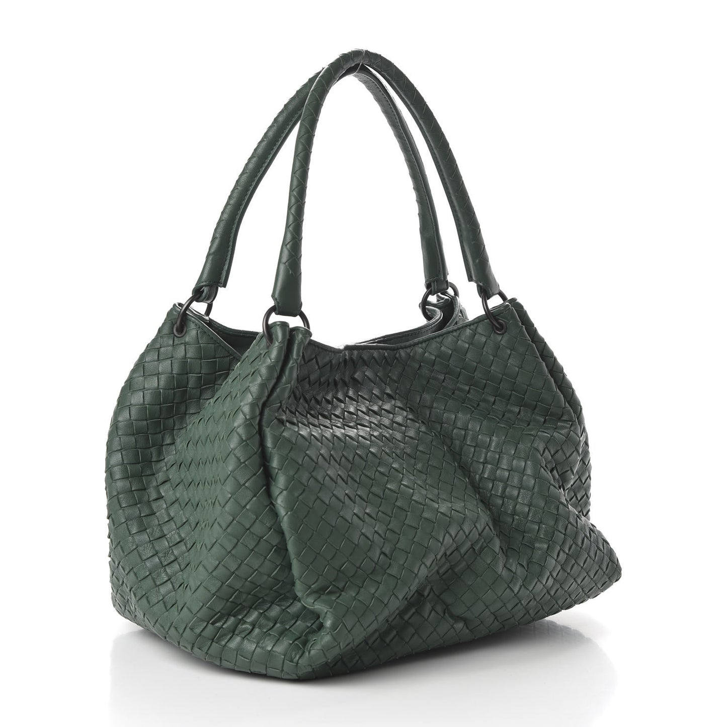 Nappa Intrecciato Parachute Bag Green