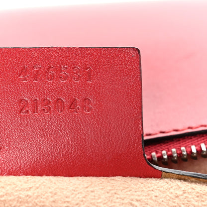 Gucci Calfskin Bamboo Trapuntata Queen Margaret Top Handle Bag Mystic White Hibiscus Red 7 of 9