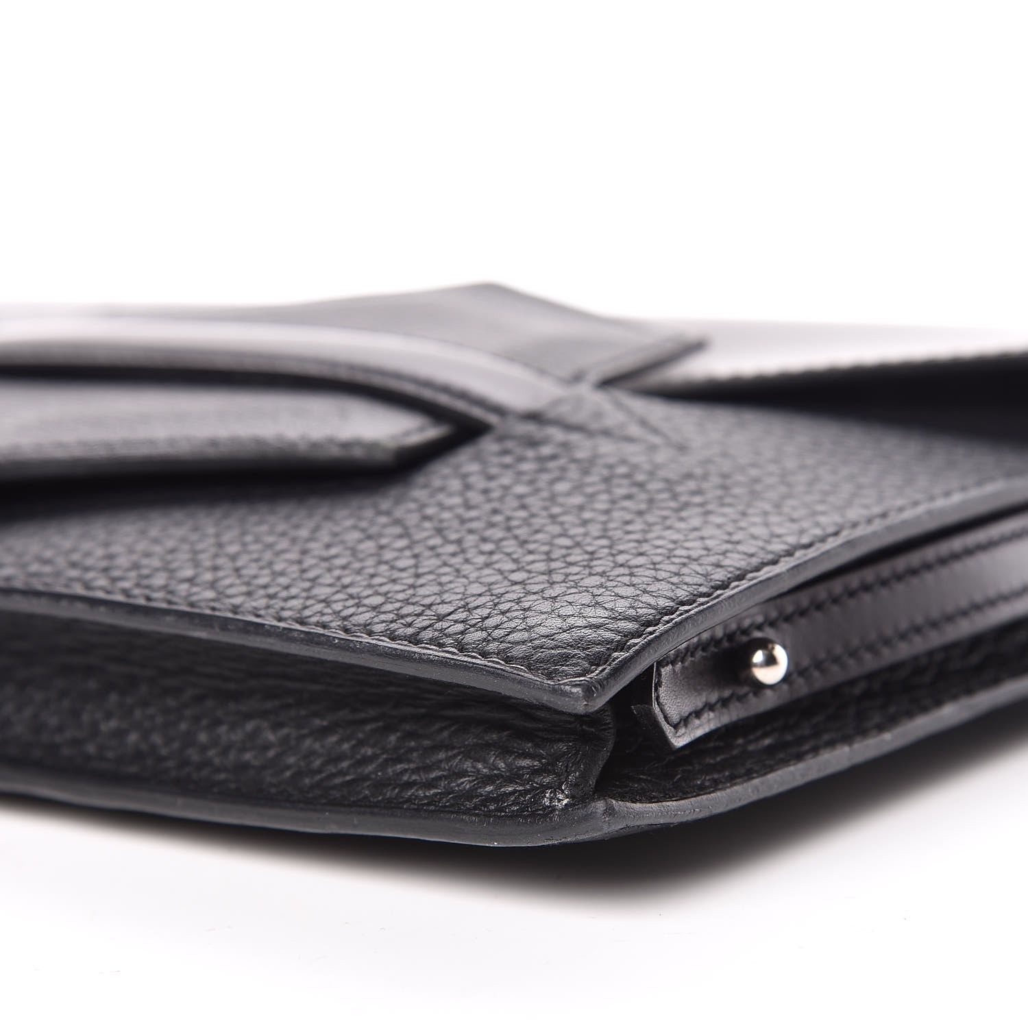 Hermes Box Taurillon Clemence Faco Clutch Black 7 of 13