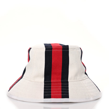 Gucci Monogram Canvas Web Bucket Hat S White 6 of 10