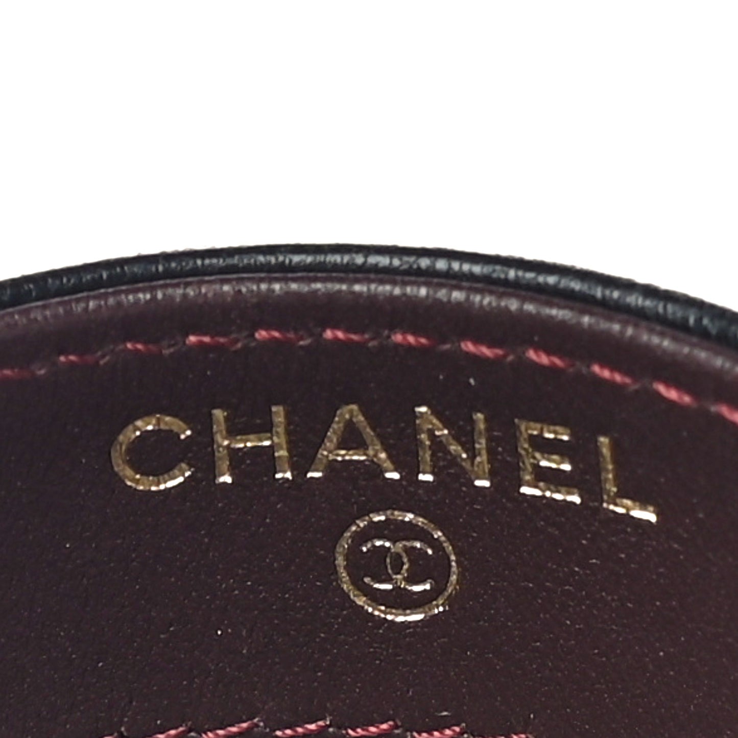Lambskin Quilted Card Holder Black