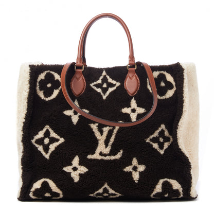 Louis Vuitton Shearling Monogram Giant Teddy Onthego GM Black White 1 of 7