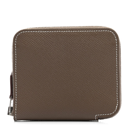 Hermes Epsom Silk'in Compact Wallet Etoupe 1 of 6