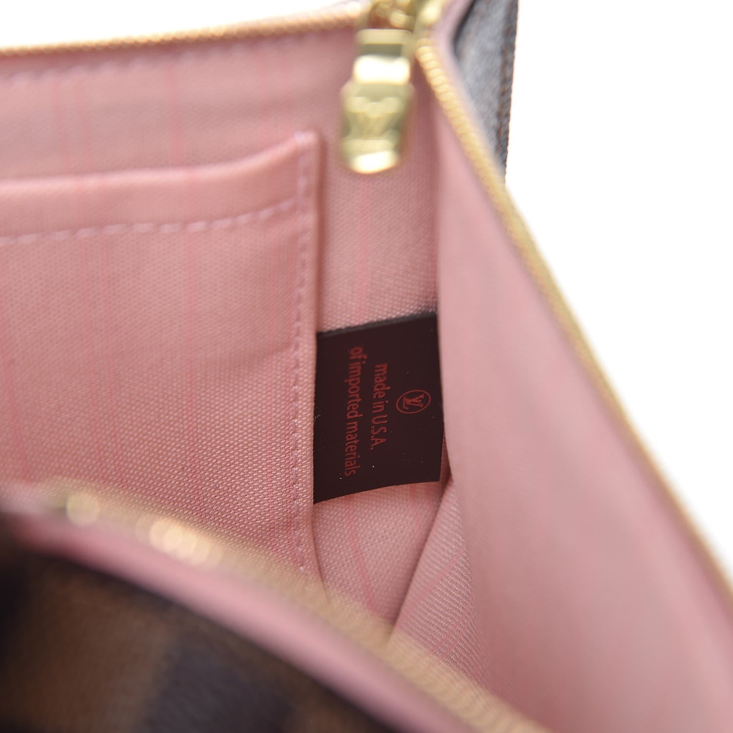 Louis Vuitton Damier Ebene Neverfull MM GM Pochette Rose Ballerine 7 of 12