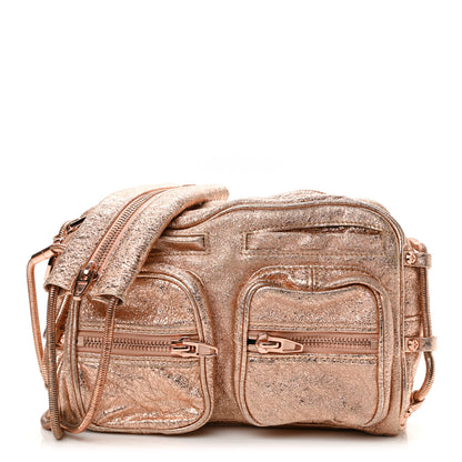 Alexander Wang Crinkled Metallic Goatskin Brenda Chain Rose Gold 1 of 10
