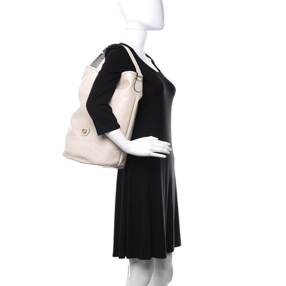 Gucci Fluffy Calfskin Morpheus Hobo Shoulder Bag White 2 of 9