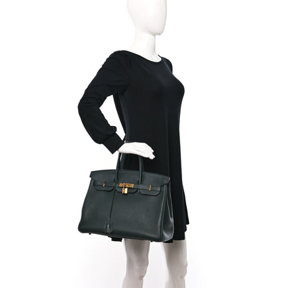 Hermes Togo Birkin 35 Vert Fonce 2 of 13