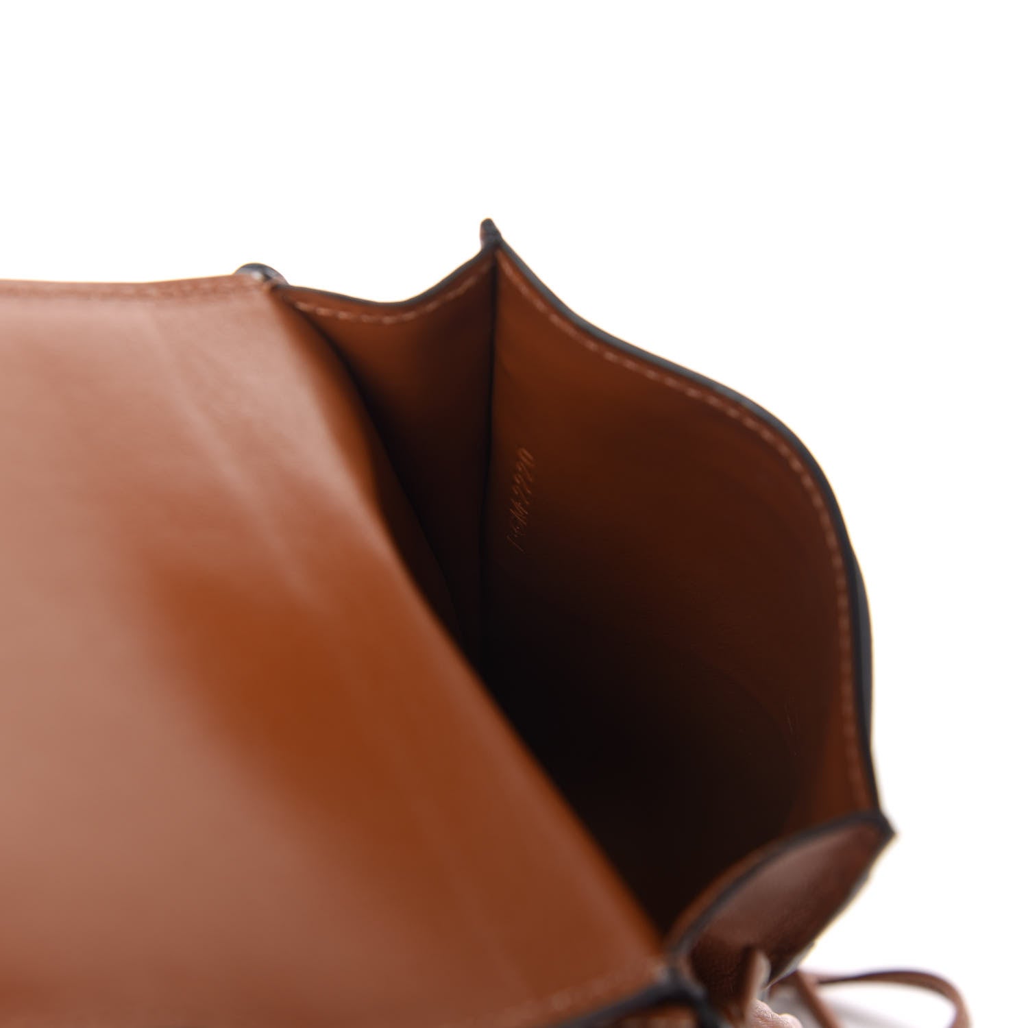 Celine Triomphe Canvas Lambskin Phone Pouch With Flap Tan 9 of 10