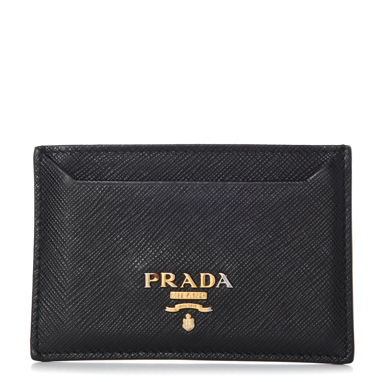 Saffiano Metal Card Case Black