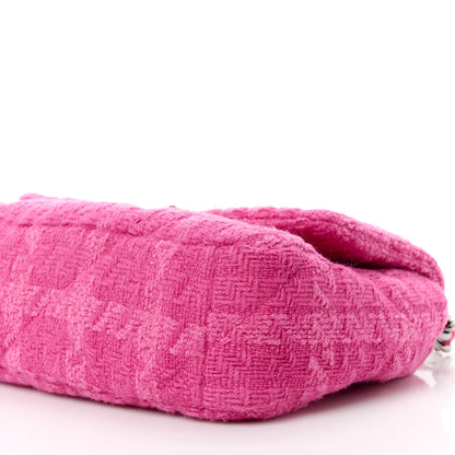 Chanel Tweed Quilted Medium Chanel 19 Flap Pink 11 of 11