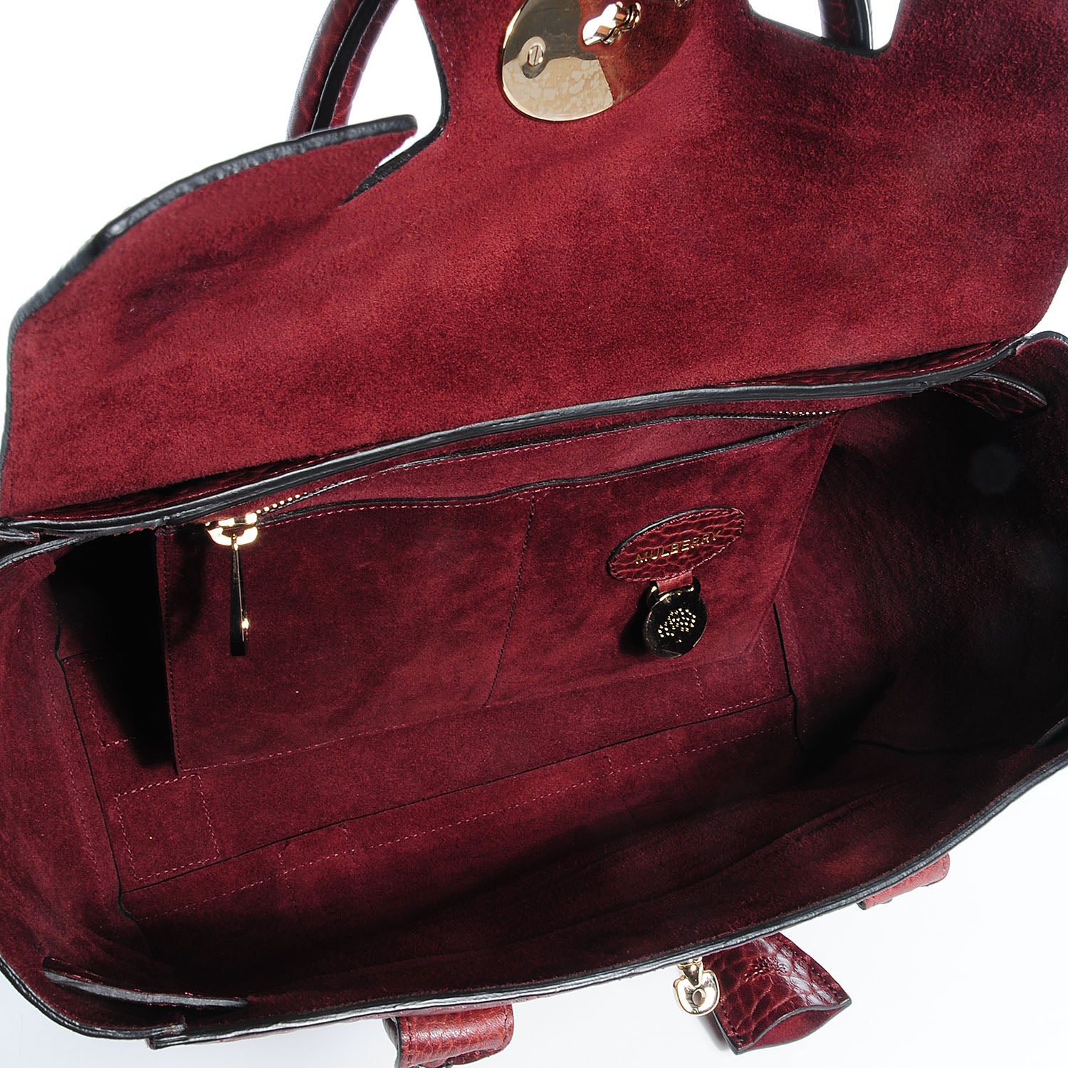 Mulberry Shrunken Calfskin Small Bayswater Oxblood 8 of 13
