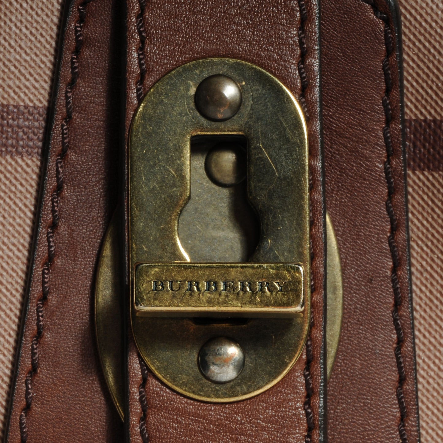 Smoked Check Chain Bag