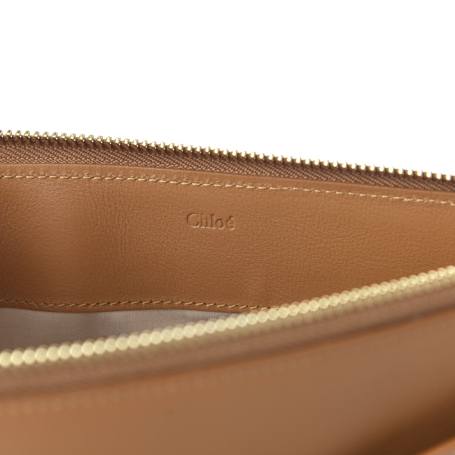 Chloe Crocodile Embossed Calfskin Walden iPad Clutch Bag Autumal Brown 8 of 9