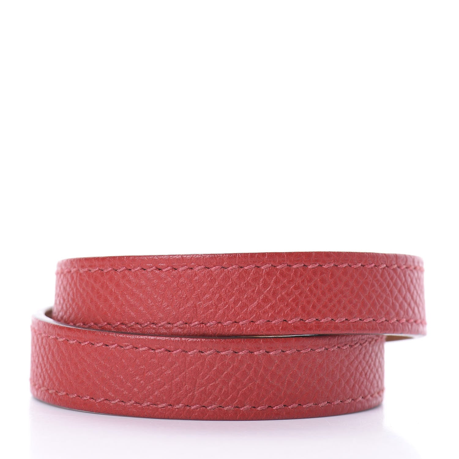 Hermes Epsom Kelly Double Tour Bracelet S Rouge Casaque 2 of 3