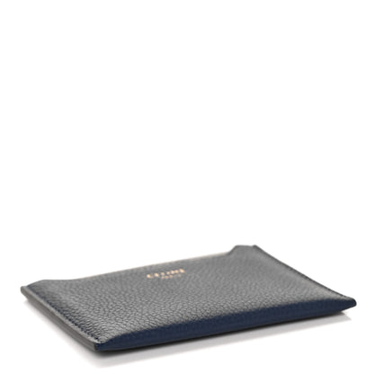 Celine Baby Drummed Calfskin Bi-Color Card Holder Marine Stone 4 of 8
