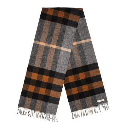 Burberry Cashmere Giant Exploded Check Scarf Nickel Brown 1 of 4
