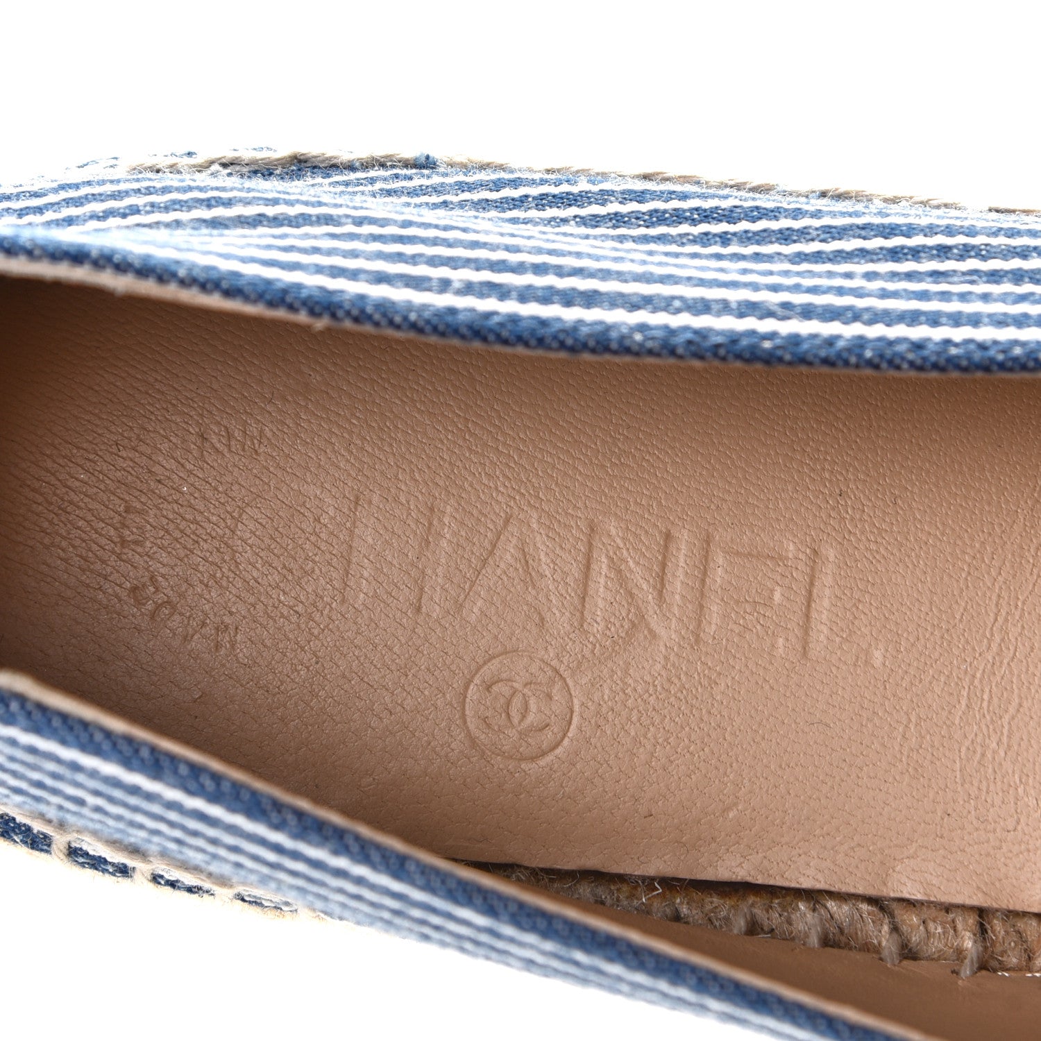 Chanel Denim CC Espadrilles 39 Blue White Black 7 of 9